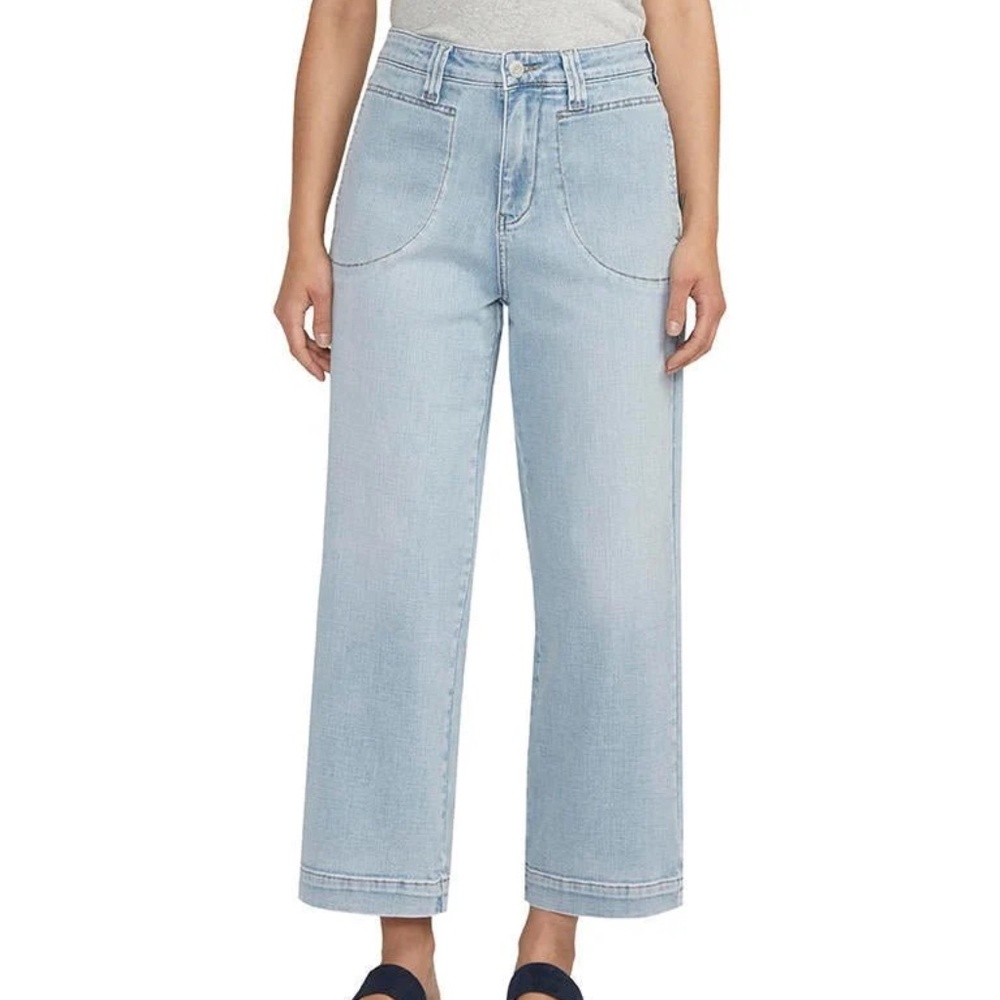 JAG Sophia Wide Leg Crop in Surf Blue